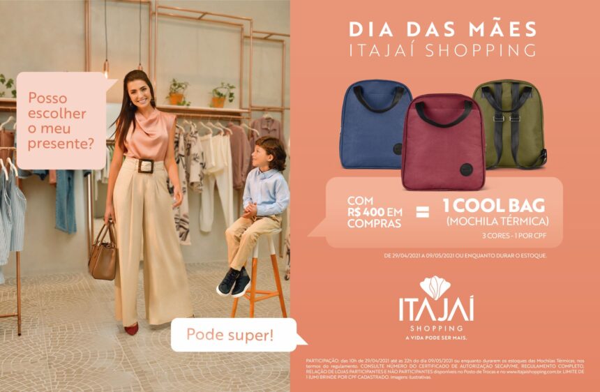 Campanha especial de Dia das Mães presenteia clientes com cool bag exclusiva no Itajaí Shopping