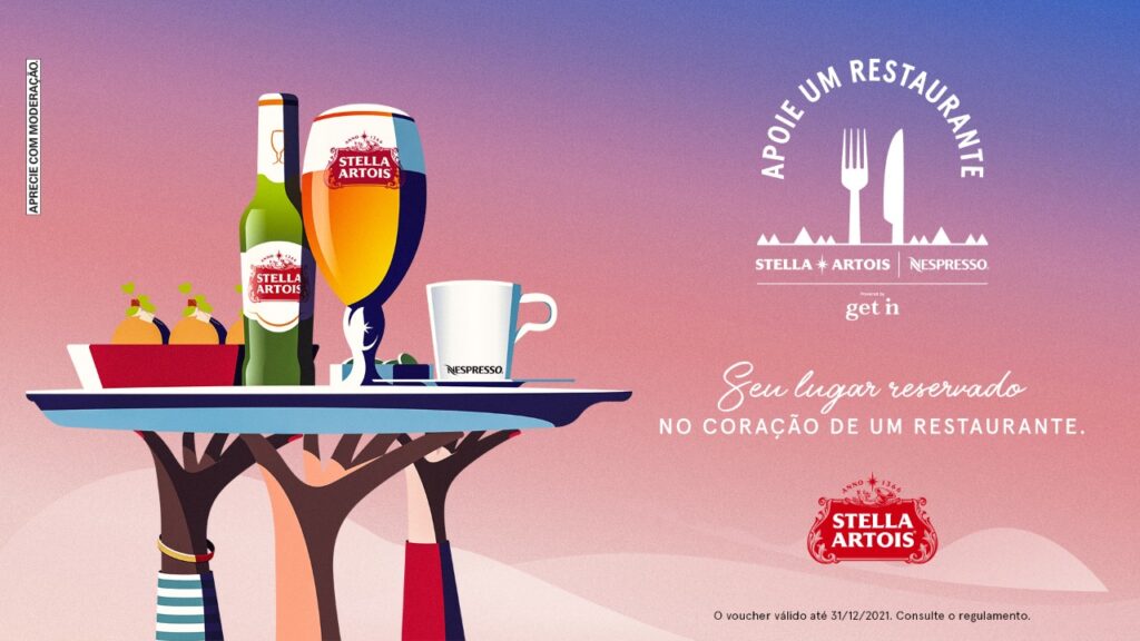 Stella Artois anuncia a volta do movimento "Apoie um Restaurante". Divulgação