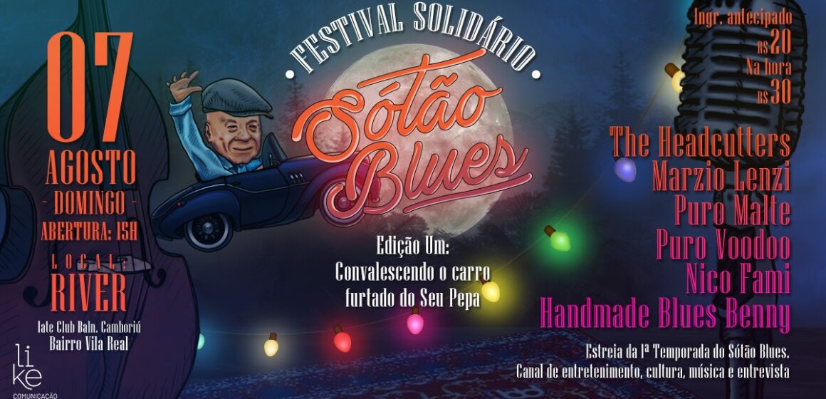 Estreia da primeira temporada do Festival Sótão Blues será em 7 de agosto