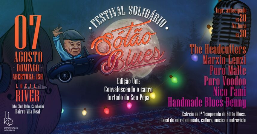 Estreia da primeira temporada do Festival Sótão Blues será em 7 de agosto