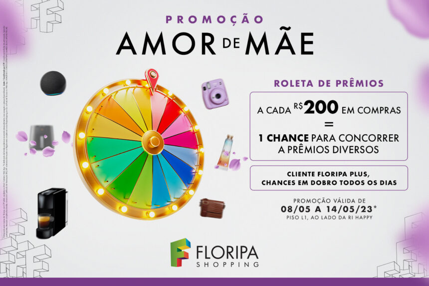 Floripa Shopping lança Roleta de Prêmios para o Dia das Mães