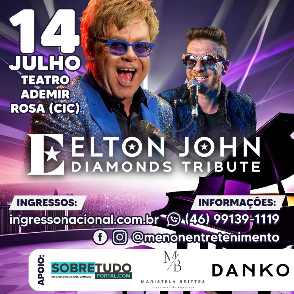 Teatro Ademir Rosa Recebe Elton John Diamonds Tribute Em Florian Polis Revista Start Life