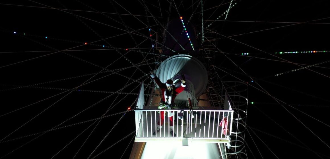 Papai Noel descerá de rapel da FG Big Wheel