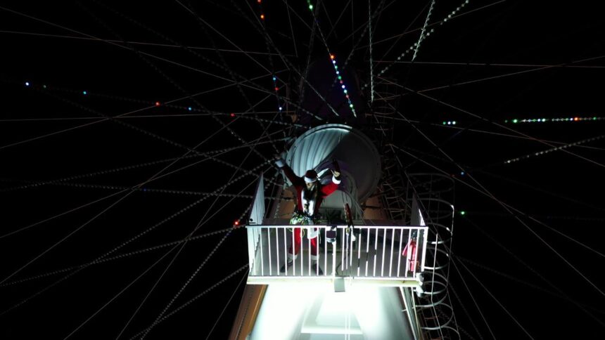 Papai Noel descerá de rapel da FG Big Wheel