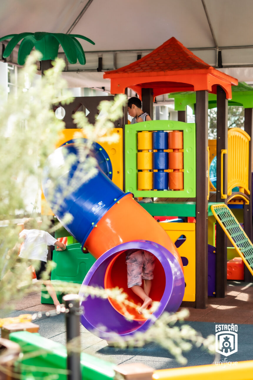 Parque infantil garante divertimento para os pequenos na Estação Unifique