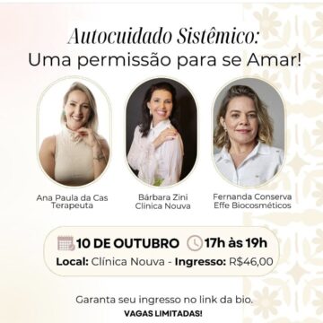 Autocuidado Sistêmico: “Uma permissão para se Amar” é tema de encontro nesta quinta-feira