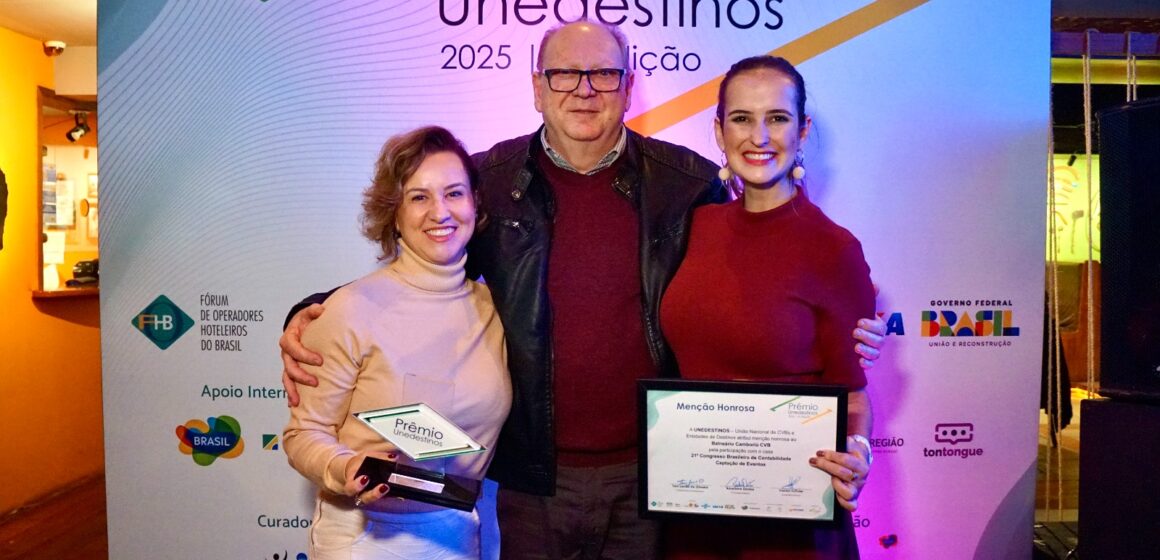 Balneário Camboriú se destacou no 4º Prêmio Unedestinos, durante o 9º Unecongresso, em Porto Alegre