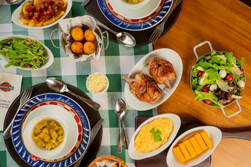 Dia dos Pais com mesa farta e clima familiar no Galeto Mamma Mia