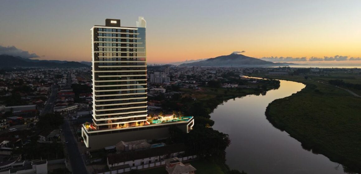 River Marine residence leva náutica, conceito e lifestyle para Tijucas