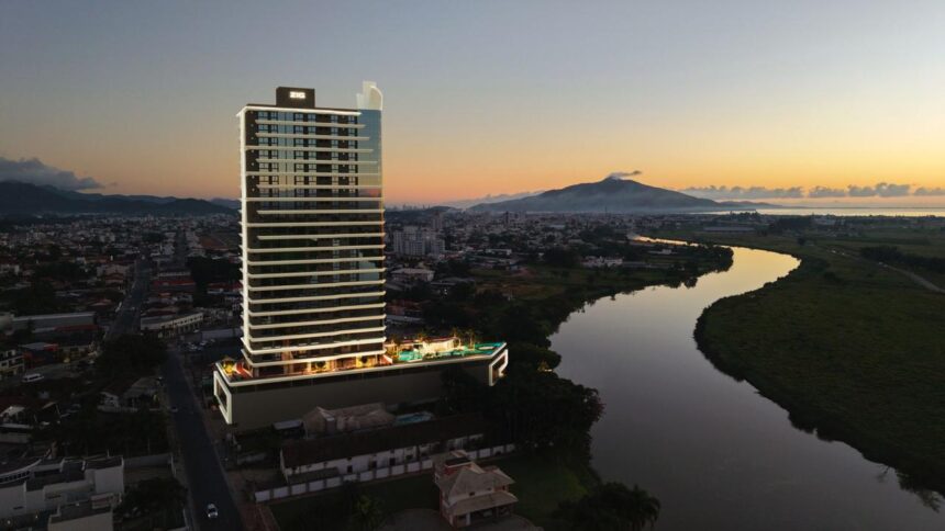 River Marine residence leva náutica, conceito e lifestyle para Tijucas