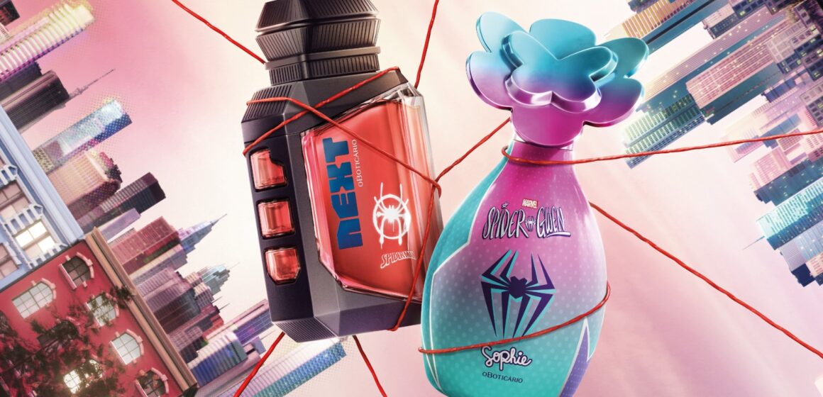 O Boticário lança linhas de Next e Sophie inspiradas no Homem-Aranha no Aranhaverso