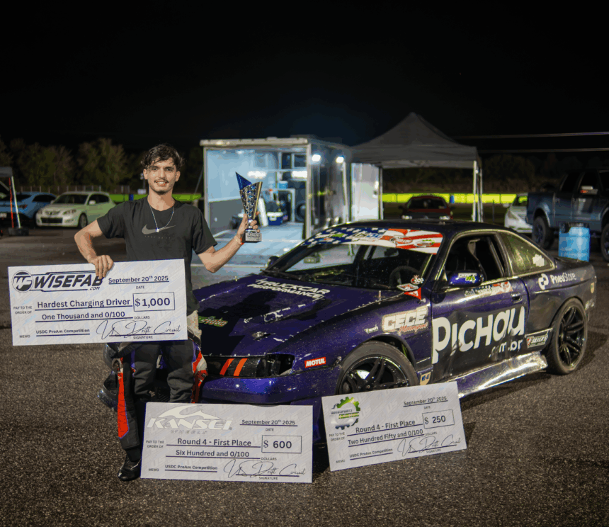 Piloto catarinense é o primeiro brasileiro a vencer uma etapa da Fórmula Drift ProAM nos EUA