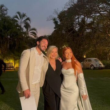 Estilista de Itajaí cria vestido usado por Viih Tube em casamento civil Estilista de Itajaí cria vestido usado por Viih Tube em casamento civil