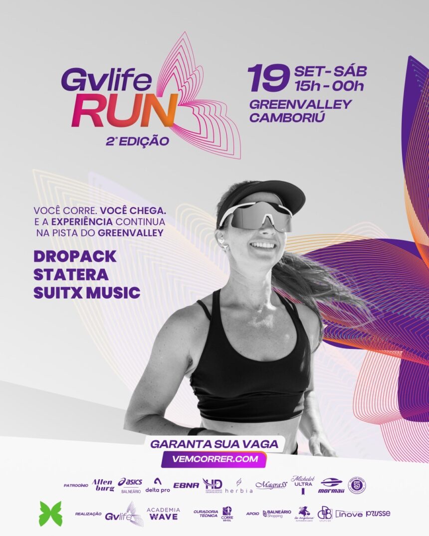 GV Life Run chega à segunda edição neste sábado com corrida, música e experiência no Greenvalley GV Life Run chega à segunda edição neste sábado com corrida, música e experiência no Greenvalley